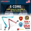 5Core Microphone Mic Suspension Boom Scissor Arm Desk Stand Mount Holder 2Pc MS ARM BLU+RED