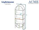 Lightmane Bookshelf; White High Gloss &amp; Gold 92662