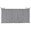 Garden Bench Cushion Gray 39.4"x19.7"x1.2"