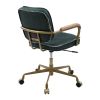 Siecross Office Chair; Emerald Green Leather 93171