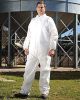 Hazmat Suits Disposable Coverall Paint XX-Large. 60 gsm SMS Painters Suit with Zipper Front Entry; Elastic Wrists; Elastic Ankles. Unisex Protective S