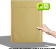 Pack of 25 Natural Brown Kraft Bubble Mailers 7.25 x 11 Padded Envelopes 7 1/4 x 11; Paper Cushion Envelopes with Peel and Seal for Mailing Shipping P