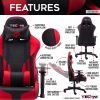 Techni Sport TS-90 Office-PC Gaming Chair; Red