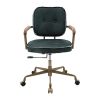 Siecross Office Chair; Emerald Green Leather 93171