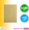 Pack of 1000 Kraft Padded Bubble Mailers 4 x 7 Natural Brown Kraft Bubble Envelopes 4 x 7 Peel and Seal Envelopes Bulk Shipping Bags for Mailing Packi