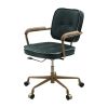 Siecross Office Chair; Emerald Green Leather 93171