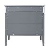 2 Door Wooden Cabinets, Gray Wood Cabinet Vintage Style Sideboard for Living Room Dining Room Office