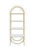 Lightmane Bookshelf; White High Gloss &amp; Gold 92662