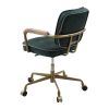 Siecross Office Chair; Emerald Green Leather 93171