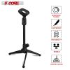 Mini Microphone Stand Tripod Universal Adjustable Desk Microphone Stand Portable Foldable Table Top Desktop Stand with Small Plastic Microphone Clip 5