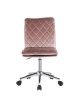 Aestris Office Chair; Pink Velvet AL