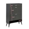 Shoe Cabinet ; Shoe storage shelves; Grey