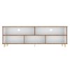 Manhattan Comfort Warren 70.87 TV Stand with 5 Shelves in White and Oak