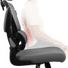 Mesh Ergonomic Office Chair with Flip Up Arms High Back Desk Chair -High Adjustable Headrest with Flip-Up Arms, Tilt Function, Lumbar Support Swivel C