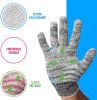 String Knit Work Gloves Men Bulk Pack of 12 Pairs; Large Multi-Color Cotton Gloves For Men 10" x 4"; Breathable Cotton Work Gloves Women; Washable Wor