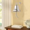 Classic Style Decorative Aluminum Bell With Wall Bracket; Silver