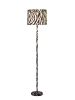 59" Faux Suede Zebra Print Floor Lamp