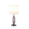 24" Vicki Chrome Bohemian Glass Mosaic Modern Table Lamp