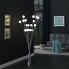 61.5" In 16-Light Acrylic Globe Aluminun Led Chrysanthe Silver Chrome Metal Floor Lamp