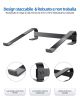 Laptop Stand, Aluminium Portable Removable Laptop Riser, Ventilated Detachable Ergonomic Laptop Holder Compatible with MacBook Notebook Air/Pro, HP, D