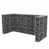 Gabion Triple Wheelie Bin Surround Steel 98.4"x39.4"x47.2"