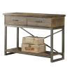 Lazarus Server in Weathered Oak & Antique Silver 73113