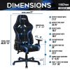 Techni Sport TSF-71 Fabric Office-PC Gaming Chair; Blue