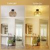 Rattan Semi Flush Mount