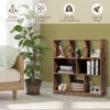 Open Compartments Industrial Freestanding Bookshelf