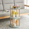 Storage Shelf, 360Â¬âˆž Rotating Bookshelf, 3 Tier Bookcase w/ Large-Capacity Storage Space, Multifunctional Storage Rack, Compact Design, Standing Shelf