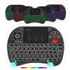 Rii X8 Portable 2.4GHz Mini Wireless Keyboard Controller with Touchpad Mouse Combo,8 Colors RGB Backlit,Rechargeable Li-ion Battery for Google Android