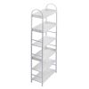 70.8 Inch Tall Bookshelf; 6-tier Shelves with Round Top Frame; MDF Boards; Adjustable Foot Pads; White