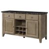 Charnell Server in Marble &amp; Oak Finish DN00555