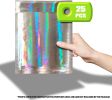 Hologram Bubble Mailers 6.5 x 9; Pack of 25 Padded Cushion Mailing Envelopes 6 1/2 x 9; Shipping Bags with Peel and Seal; Glamour Holo Metallic Foiled