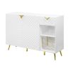 Gaines Server; White High Gloss Finish DN01260