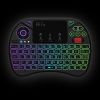 Rii X8 Portable 2.4GHz Mini Wireless Keyboard Controller with Touchpad Mouse Combo,8 Colors RGB Backlit,Rechargeable Li-ion Battery for Google Android