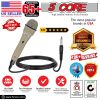 5 CORE Premium Vocal Dynamic Cardioid Handheld Microphone Neodymium Magnet Unidirectional Mic, 16ft Detachable XLR Deluxe Cable to Audio Jack, On/Off