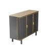 40.35&quot; Wide 3 Doors Modern Sideboard; Freestanding Sideboard Storage Cabinet Entryway Floor Cabinet for Living Room Office Bedroom