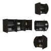 Superior 150 Wall Cabinet With Glass; Four Interior Shelves; Two Double Door -Black