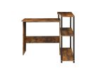 Ievi Writing Desk; Weathered Oak & Black Finish