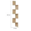 Large Laminated Beech Veneer Corner Wall Mount Shelf; Natural Brown