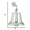 Classic Style Decorative Aluminum Bell With Wall Bracket; Silver