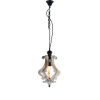 Perth Wooden Chandelier With Metal Chain And One Bulb Holder; White