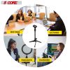 5 Core 4 Pcs Adjustable Desktop Microphone Stand Mini Tripod Tabletop Foldable Mic Clip MS MINI TRI BLK 4PCS