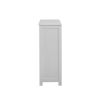 White Bathroom Floor Storage Cabinet; Wooden Freestanding Storage Cabinet; Side Storage Organizer with 1 Cupboard and 3 Drawers