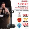 5Core 3Pcs Premium Desktop Microphone Stand Mini Round Base w/ Foldable Mic Clip MS RBS 3PK