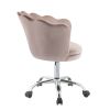 Micco Office Chair; Rose Quartz Velvet & Chrome YF