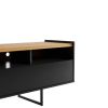 Manhattan Comfort Winston 53.14 TV Stand with 4 Shelves in Black and Cinnamon