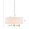 [Only support Drop Shipping Buyer] Presidio 5-Light White Drum Shade Chandelier