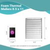 Insulated Mailers 8.5x11. Pack of 25 Foam Thermal Mailers 8.5 x 11 Thermal Shipping Bags. Durable; Lightweight Thermal Mailers. Protective Insulated S